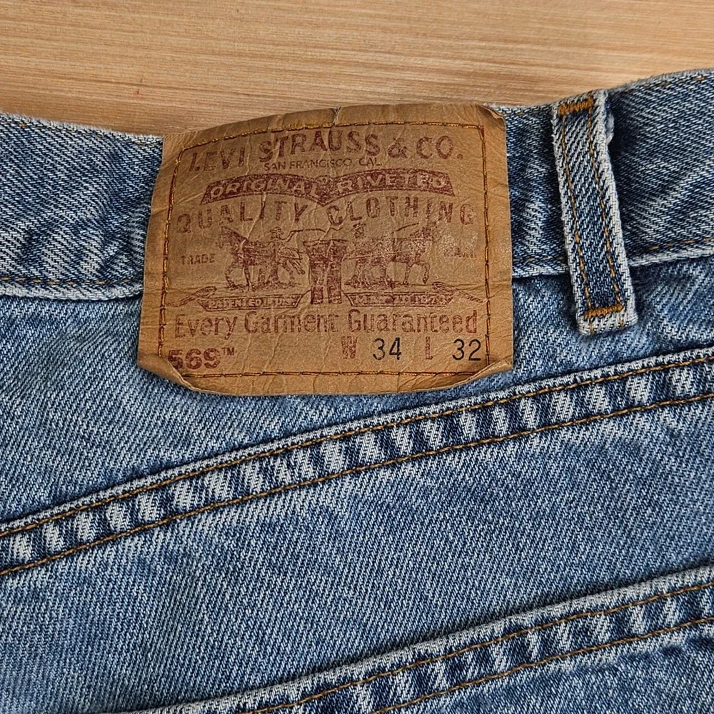Vintage Levis Y2K Loose Straight Fit Jeans Mens 34x32 Blue Denim Casual Workwear